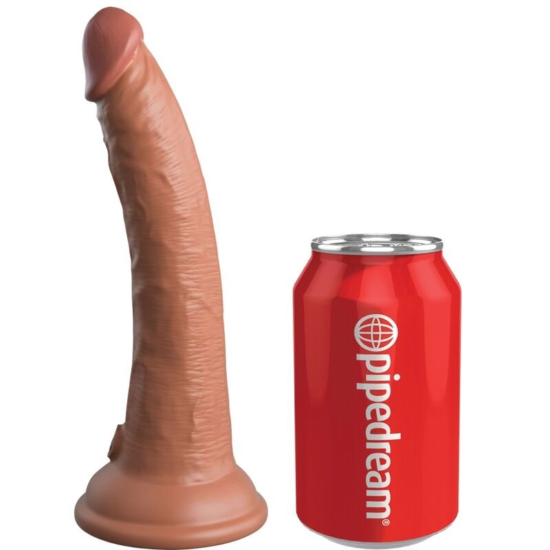 King Cock - Elite Gode Réaliste en Silicone de 17.8 Cm, Caramel - Gabychou - Godes ceinture