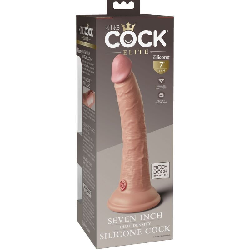 King Cock - Gode Réaliste Elite en Silicone 17.8 cm - Gabychou - Godes ceinture