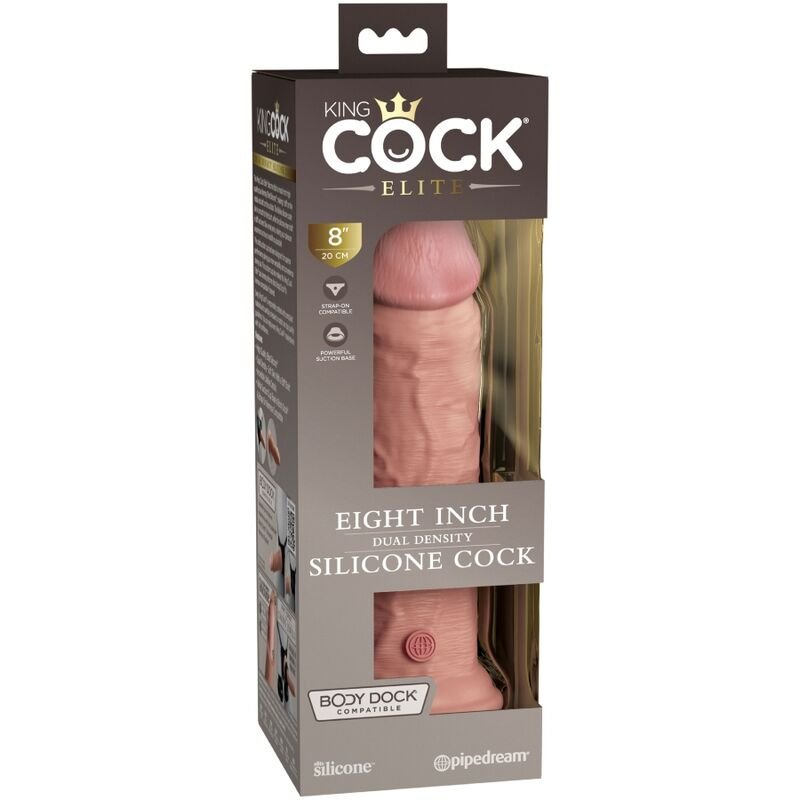 King Cock - Gode Réaliste Elite en Silicone 20.3 cm - Gabychou - Godes ceinture