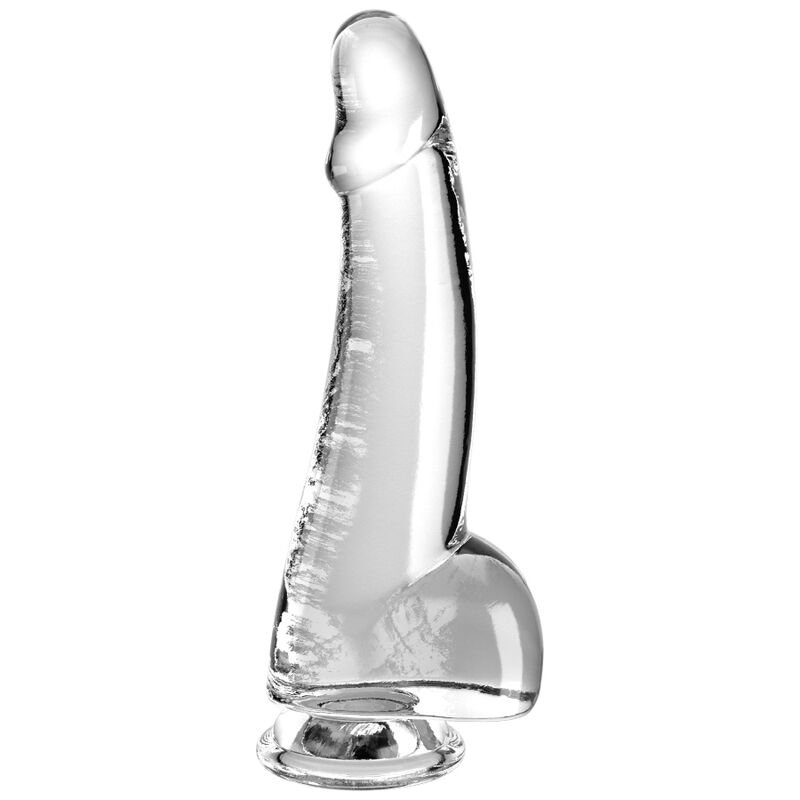 King Cock - Gode Transparent Avec Testicules 15.2 Cm - Gabychou - Godes ceinture