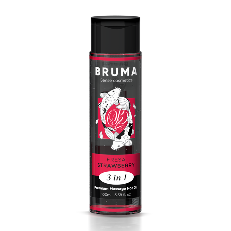 Bruma – Huile de Massage Premium Effet Chaleur Saveur Fraise 3 en 1 100ml