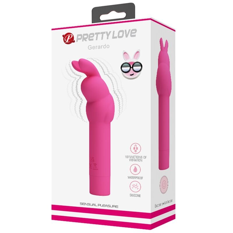 Pretty Love - Vibrateur Lapin Gerardo en Silicone Fuschia - Gabychou - Jouets pour femmes