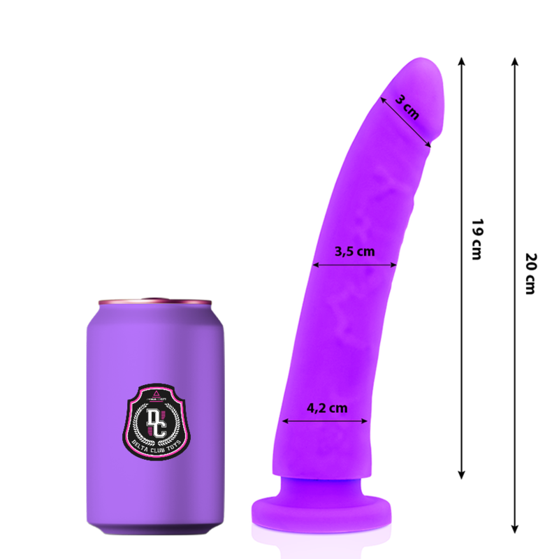 Delta Club - Gode Médical Lilas Silicone 20 cm - 4 cm - Gabychou - Godes ceinture