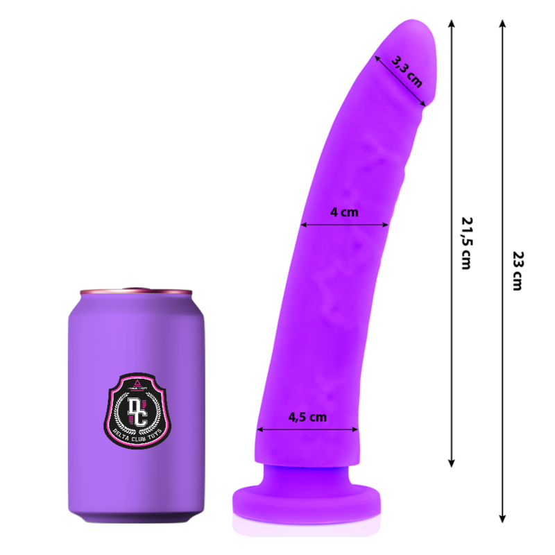 Delta Club - Gode Médical en Silicone Lilas 23 Cm - 4.5 Cm - Gabychou - Godes ceinture