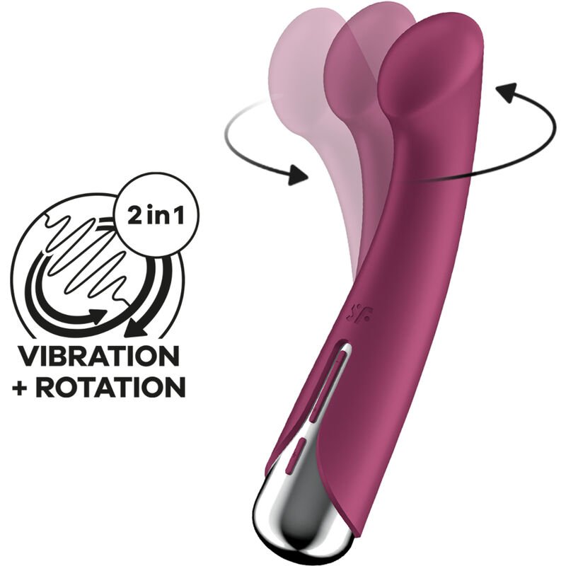 Satisfyer - Vibrateur Rotatif Spinning G-spot 1 Rouge - Gabychou - Vibromasseurs Point G