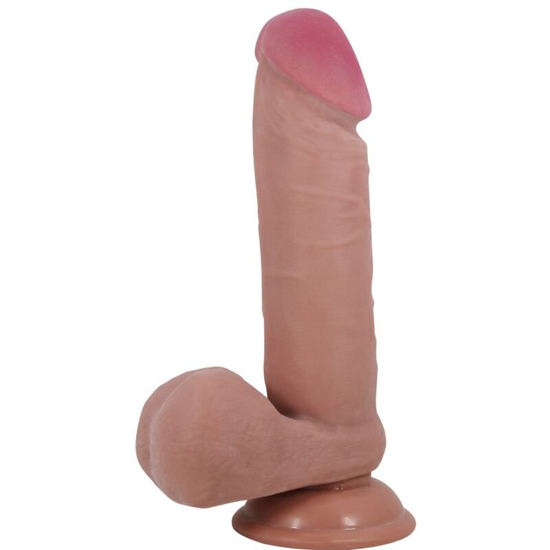 Pretty Love - Gode Réaliste Série Sliding Skin Avec Ventouse Marron 20,5 cm - Gabychou - Godes sans vibration