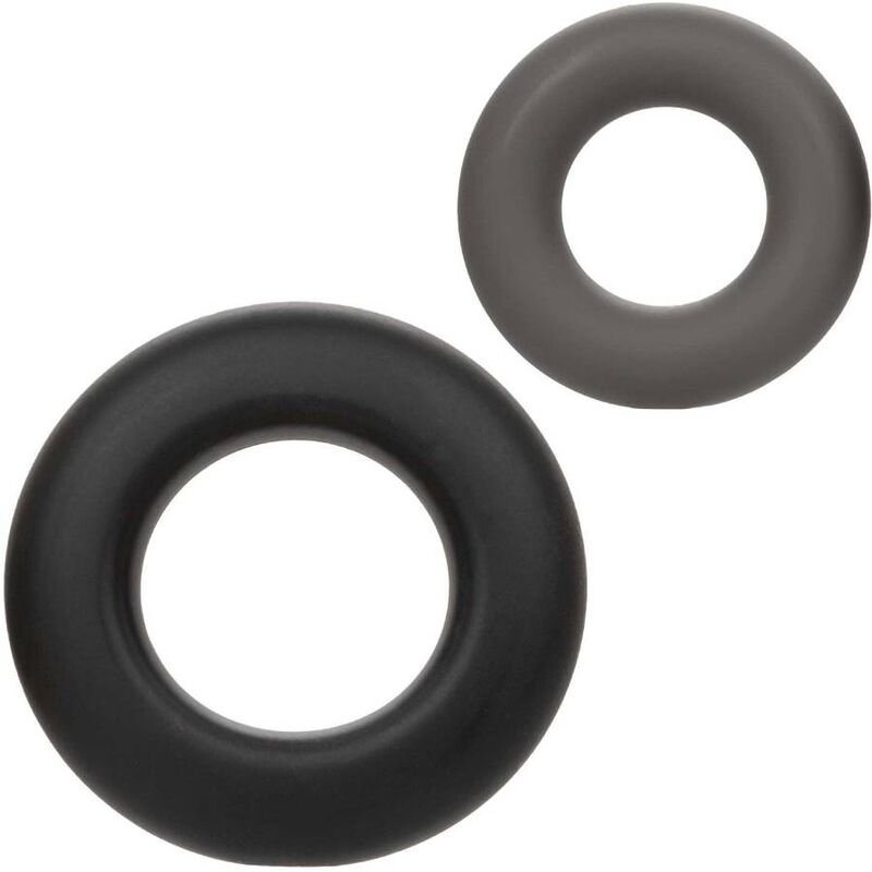 California Exotics - Lot De 2 Bagues Alpha Prolong Gris - Gabychou - Accessoires Pénis