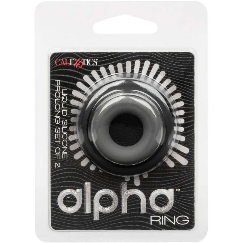 California Exotics - Lot De 2 Bagues Alpha Prolong Gris - Gabychou - Accessoires Pénis