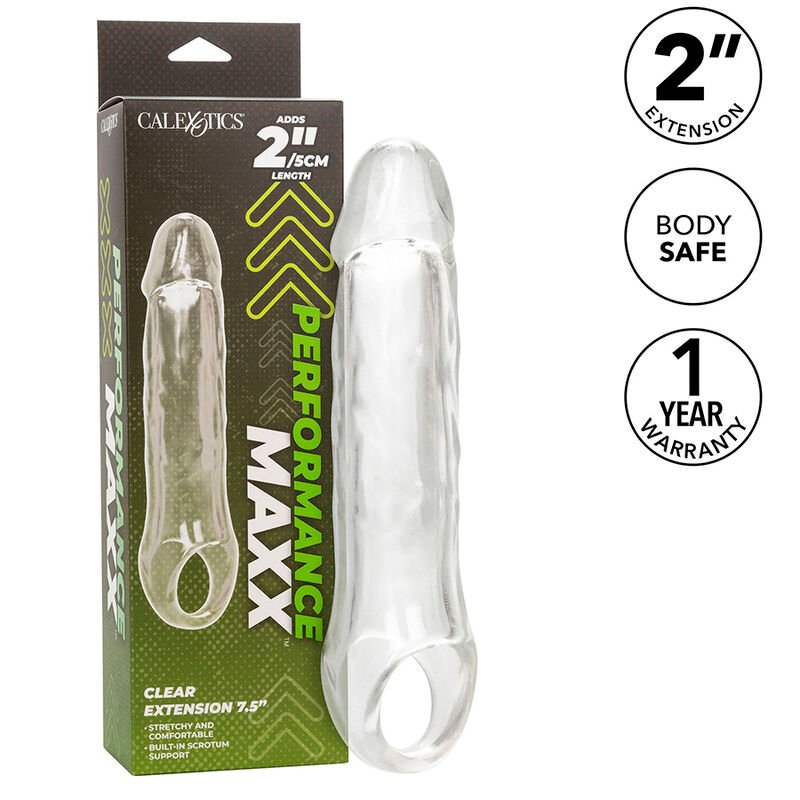 California Exotics - Extension Performance Maxx Clear Transparente 7,5 - Gabychou - Accessoires Pénis