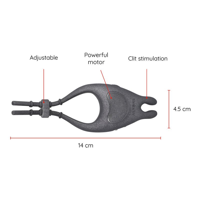 Oninder - Anneau Vibrateur Réglable Rechargeable Pampa avec Stimulateur de Clitoris à 10 Vitesses, Application Gratuite - Gabychou - Accessoires Pénis