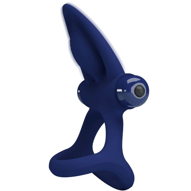 Pretty Love - Mat Double Anneau Avec Vibration Stimulateur Bleu - Gabychou - Accessoires Pénis