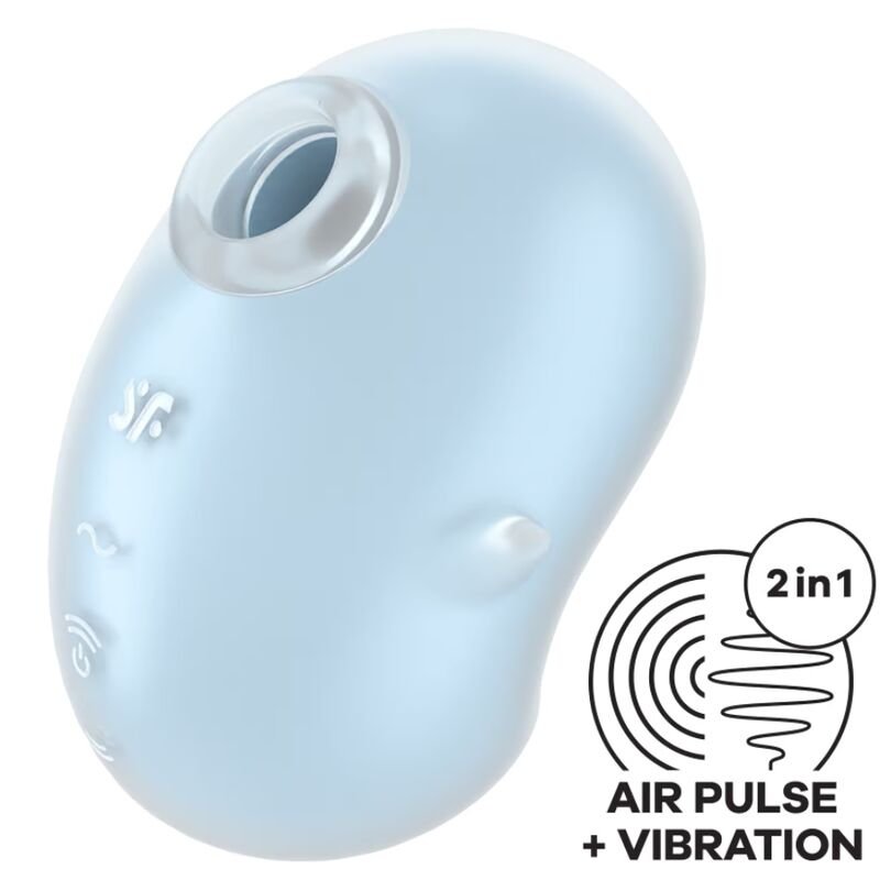 Satisfyer - Vibrateur Cutie Ghost Bleu Clair - Gabychou - Offres