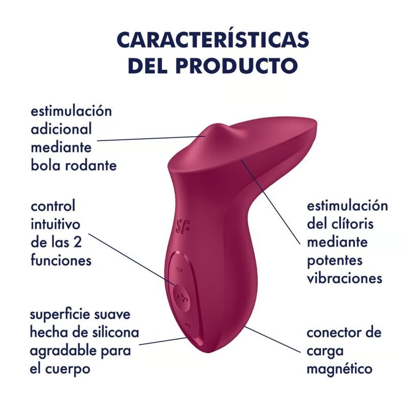 Satisfyer - Vibrateur Exciterrr À Poser Sur Le Clitoris Fuchsia - Gabychou - Vibromasseurs clitoris