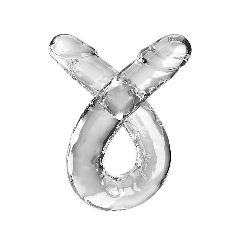 King Cock - Double Trouble Gode Double Transparent 46 cm - Gabychou - Double Pénis