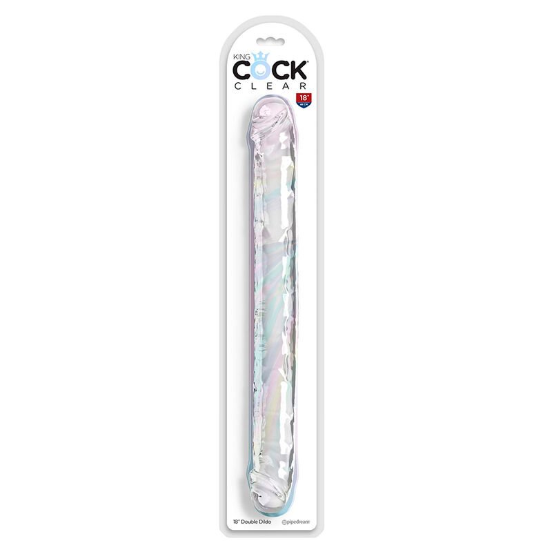 King Cock - Double Trouble Gode Double Transparent 46 cm - Gabychou - Double Pénis