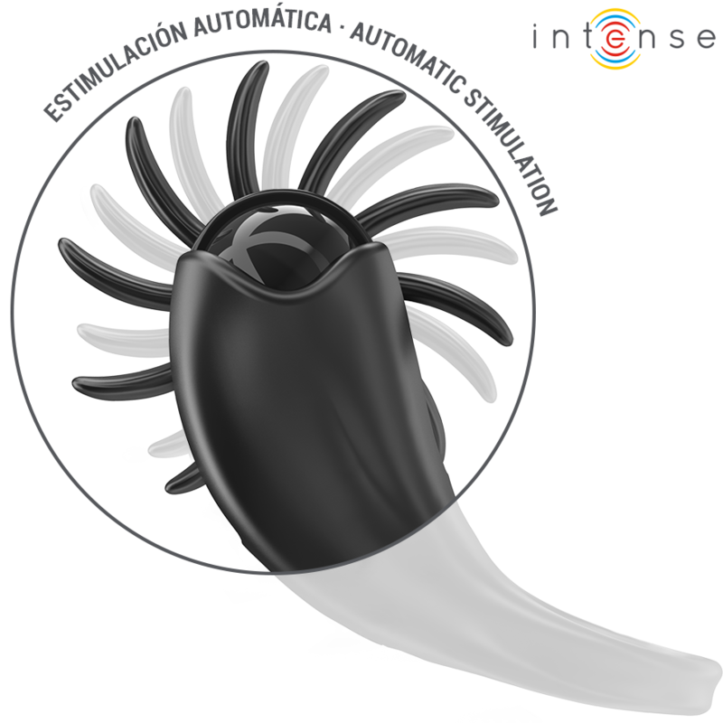 Intense - Mabel Anneau Vibrant 10 Vibrations Avec Stimulateur De Clitoris Noir - Gabychou - Accessoires Pénis