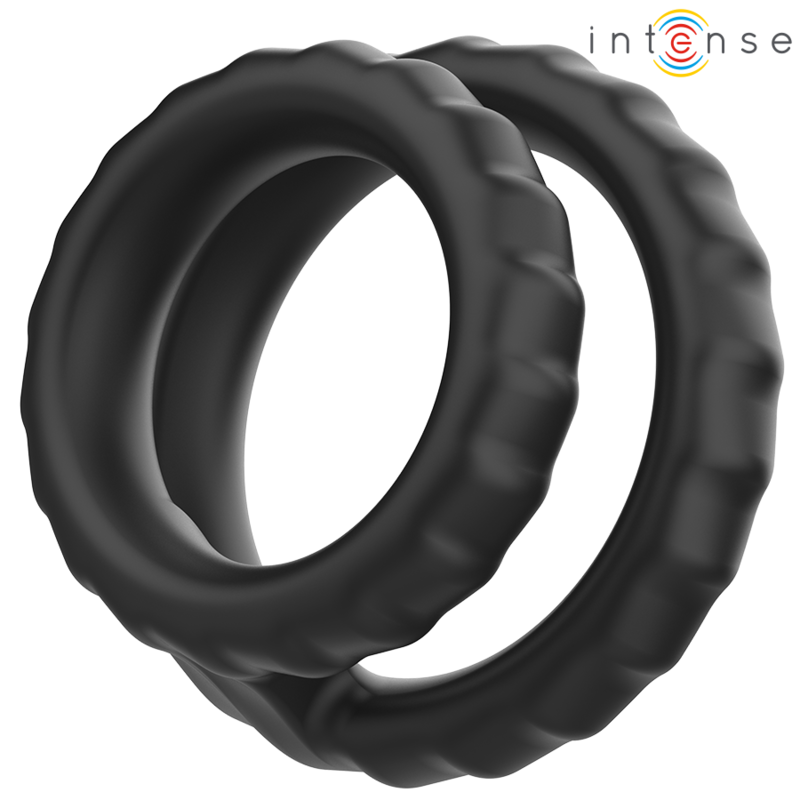 Intense - Dewey Anneau PÉnis Double Silicone Noir ModÈle 2 - Gabychou - Accessoires Pénis