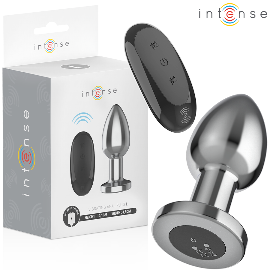 INTENSE – PLUG ANAL 10 VIBRATIONS MÉTAL AVEC TÉLÉCOMMANDE L