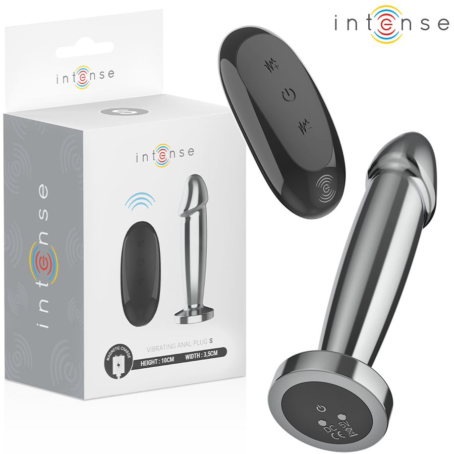 INTENSE – PLUG ANAL 10 VIBRATIONS GODE MÉTALLIQUE AVEC TÉLÉCOMMANDE S