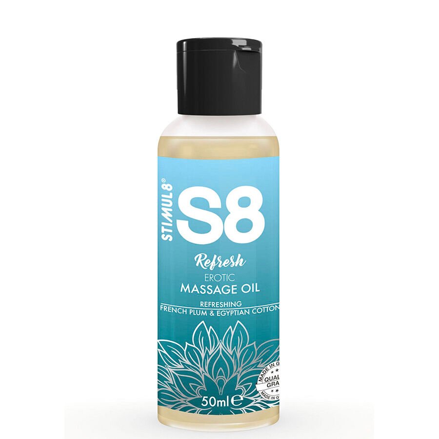 STIMUL8 – S8 REFRESH HUILE DE MASSAGE ÉROTIQUE AU COTON 50 ML