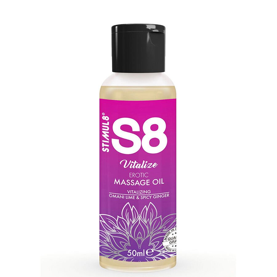 STIMUL8 – S8 VITALIZE HUILE DE MASSAGE ÉROTIQUE CITRON VERT 50 ML