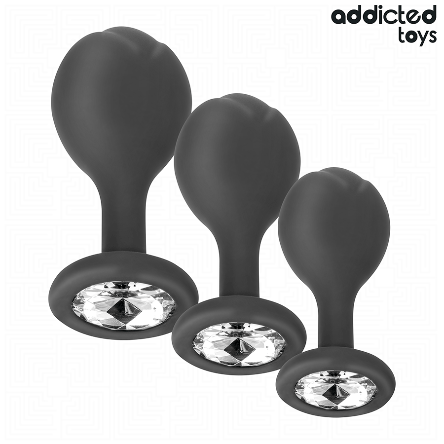 ADDICTED TOYS - LOT DE 3 PLUG ANAL AVEC BIJOU - Gabychou - Anal