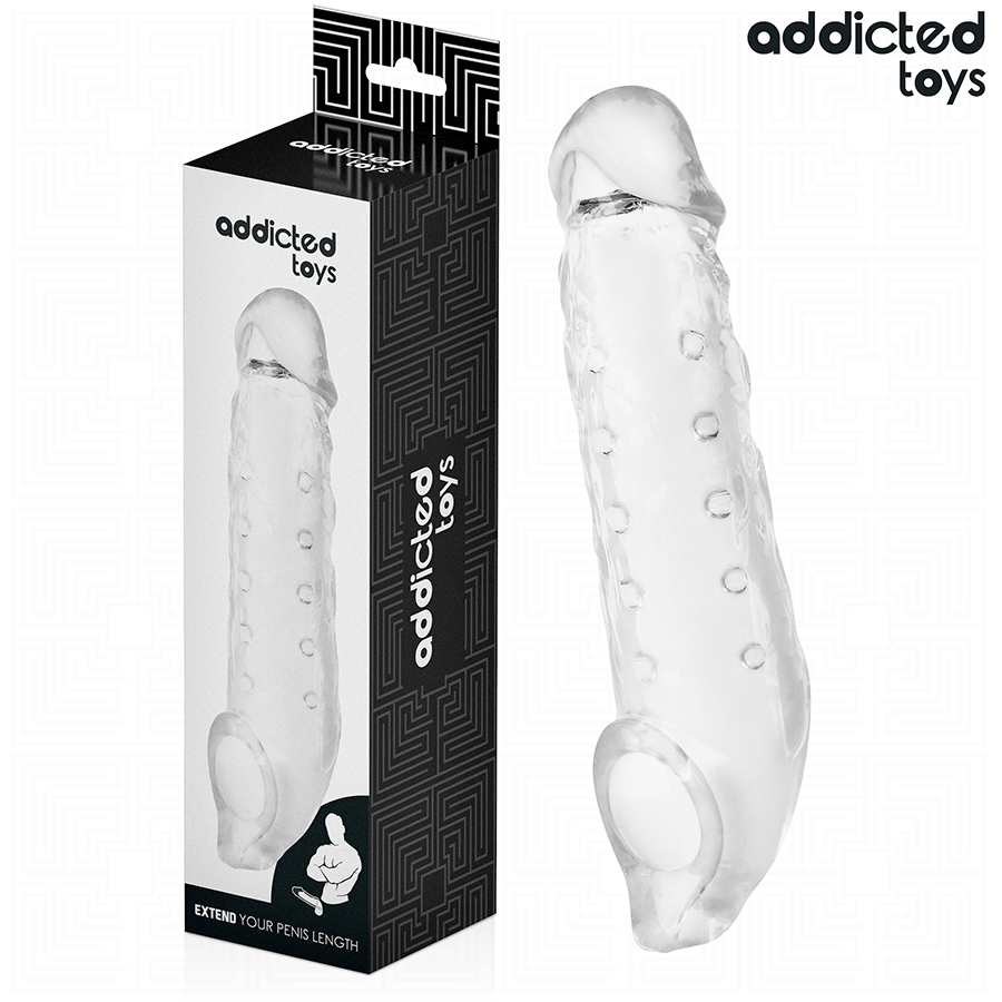 ADDICTED TOYS - GAINE PÉNIS TRANSPARENTE TAILLE M 27 CM - Gabychou - Accessoires Pénis