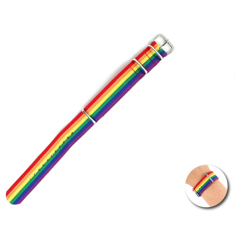 FIERTÉ - BRACELET DRAPEAU ARC-EN-CIEL - Gabychou - accessoires coquins humoristiques