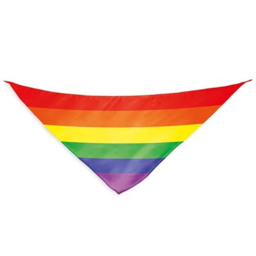 PRIDE - ÉCHARPE TRIANGULAIRE EN COTON AVEC DRAPEAU ARC-EN-CIEL - Gabychou - accessoires coquins humoristiques