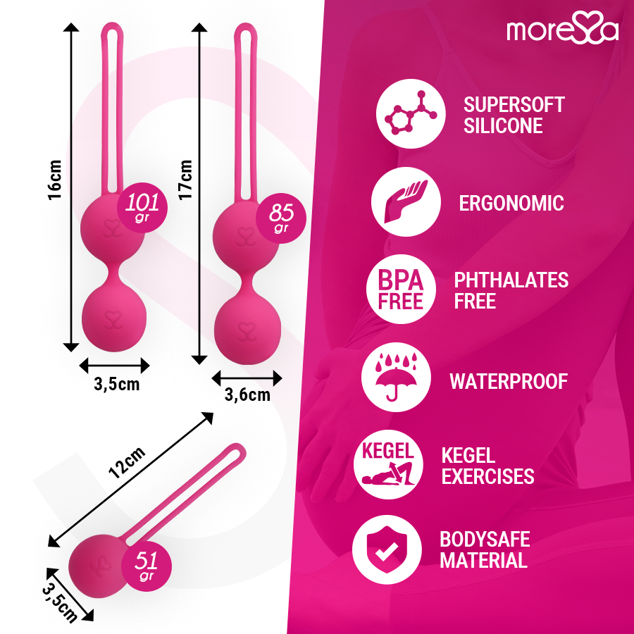 Moressa - Set Osian Premium en Silicone Rose - Gabychou - Boules de silicone