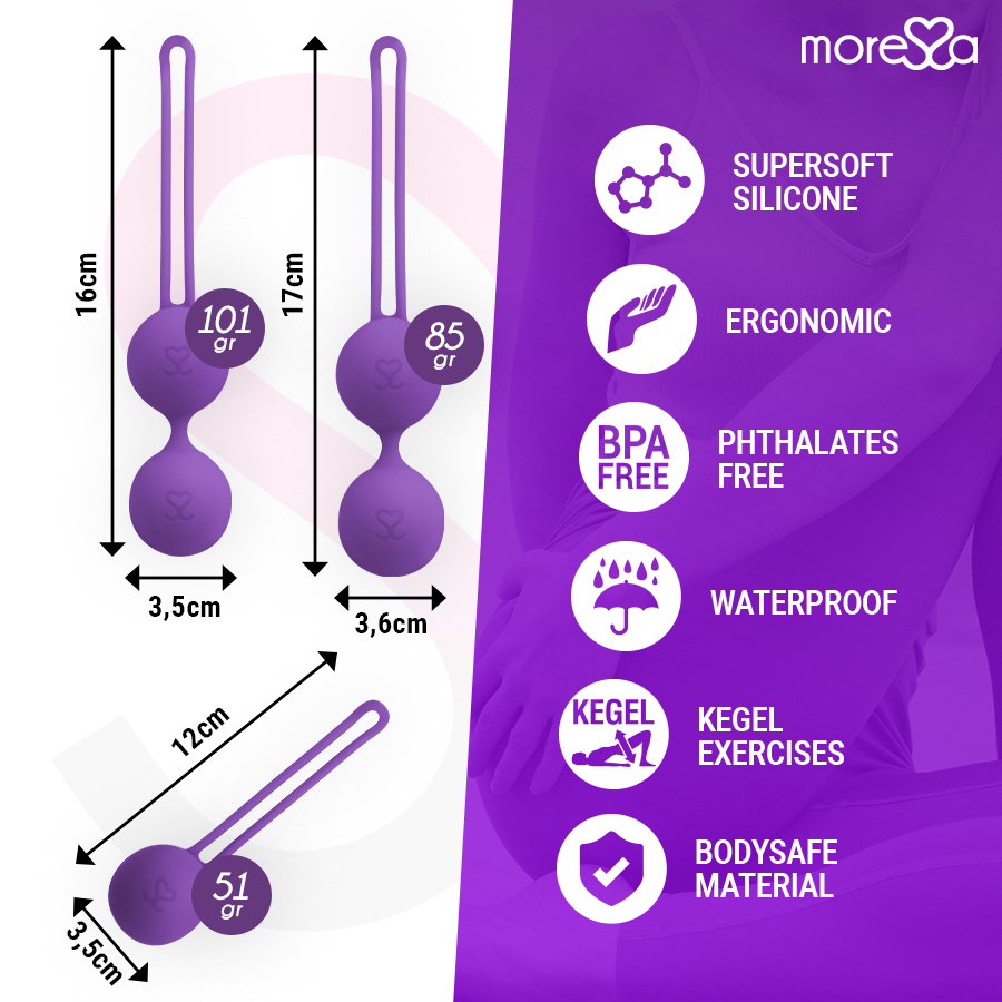 Moressa - Set Osian Premium en Silicone Lilas - Gabychou - Boules de silicone