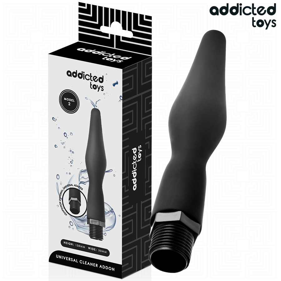 ADDICTED TOYS – NETTOYEUR ANAL AVEC ADAPTATEUR UNIVERSEL MODÈLE 2