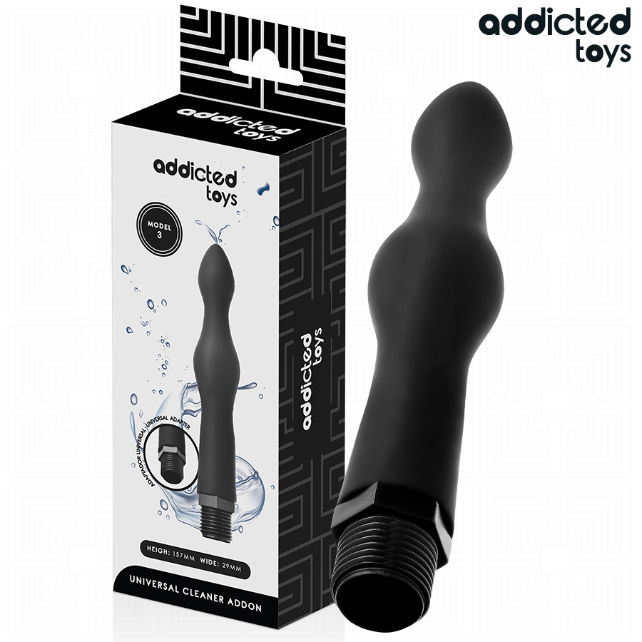 ADDICTED TOYS – NETTOYEUR ANAL AVEC ADAPTATEUR UNIVERSEL MODÈLE 3