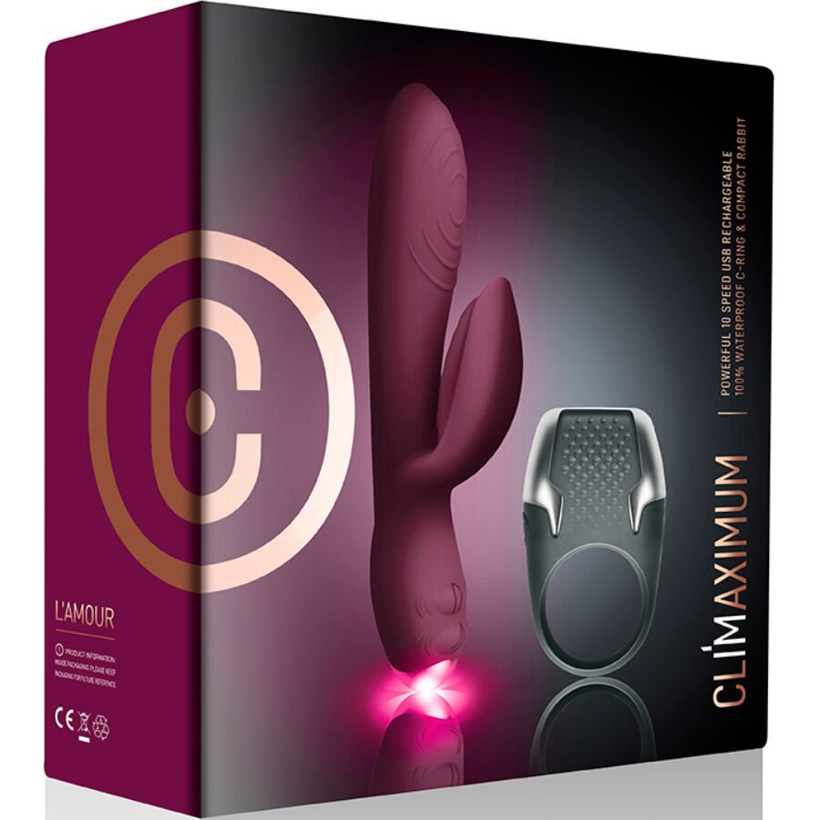 CLIMAXIMUM - LAMOUR KIT VIBRATEUR RABBIT + ANNEAU PÉNITENSIF À LED - Gabychou - Sextoys