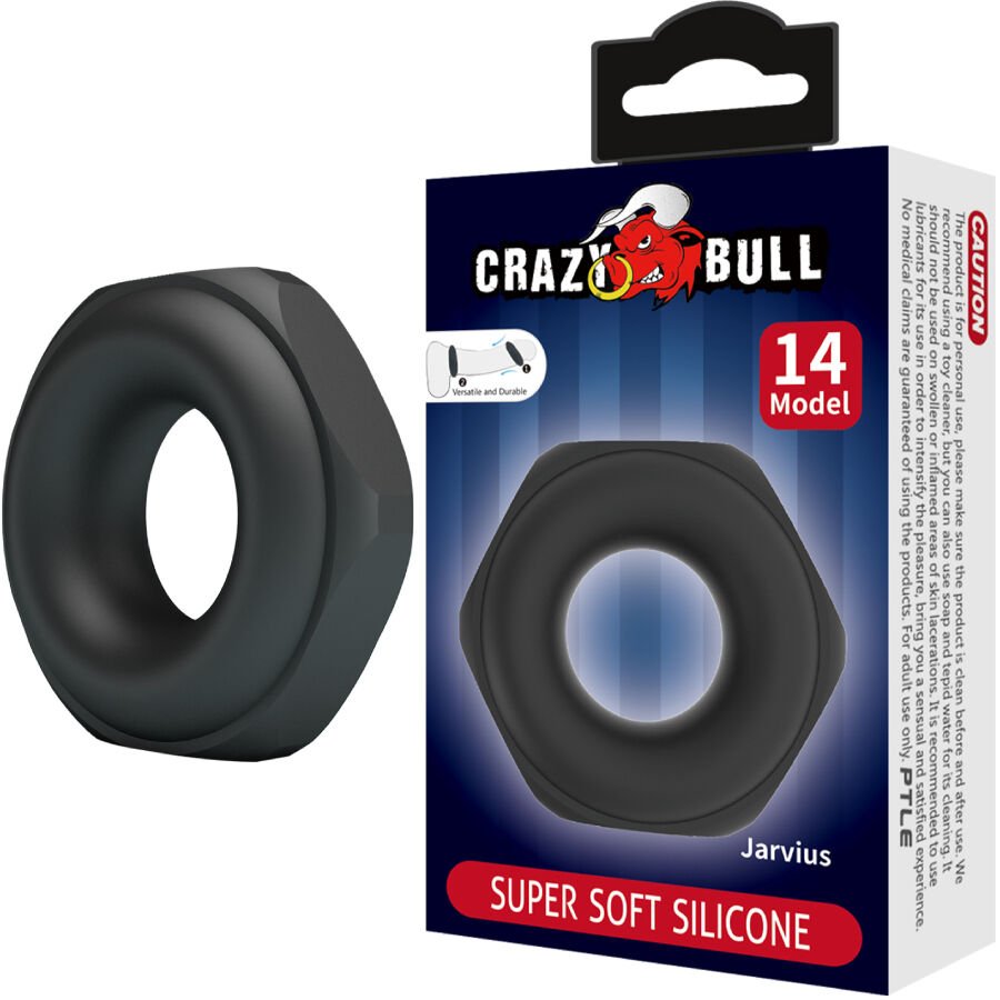 CRAZY BULL - BAGUE EN SILICONE JARVIUS MODÈLE 14 - Gabychou - Accessoires Pénis