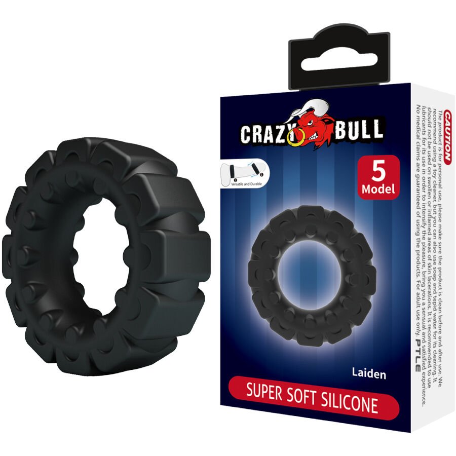 CRAZY BULL - BAGUE EN SILICONE LAIDEN MODÈLE 5 - Gabychou - Accessoires Pénis