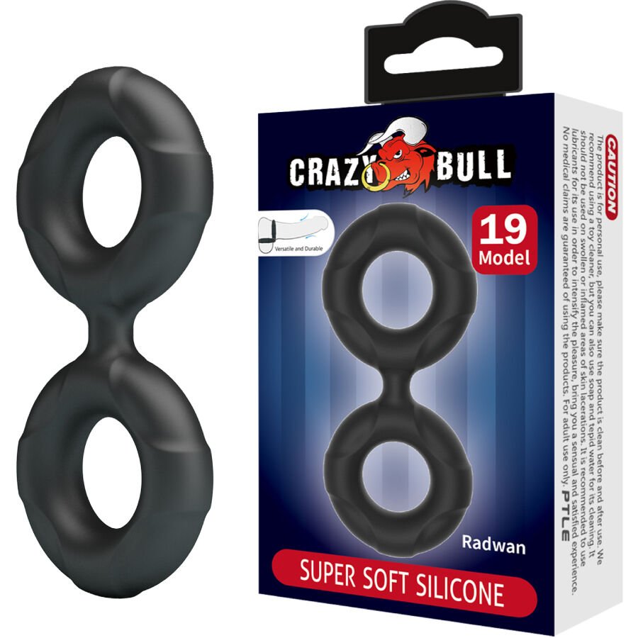 CRAZY BULL - RADWAN DOUBLE BAGUE EN SILICONE MODÈLE 19 - Gabychou - Accessoires Pénis