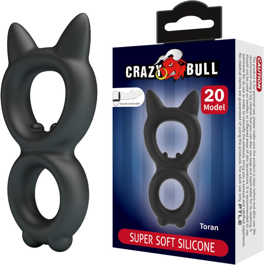 CRAZY BULL - BAGUE DOUBLE EN SILICONE TORAN MODÈLE 20 - Gabychou - Accessoires Pénis