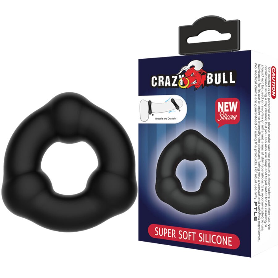 Crazy Bull – Bague en Silicone Super Doux avec Nodules