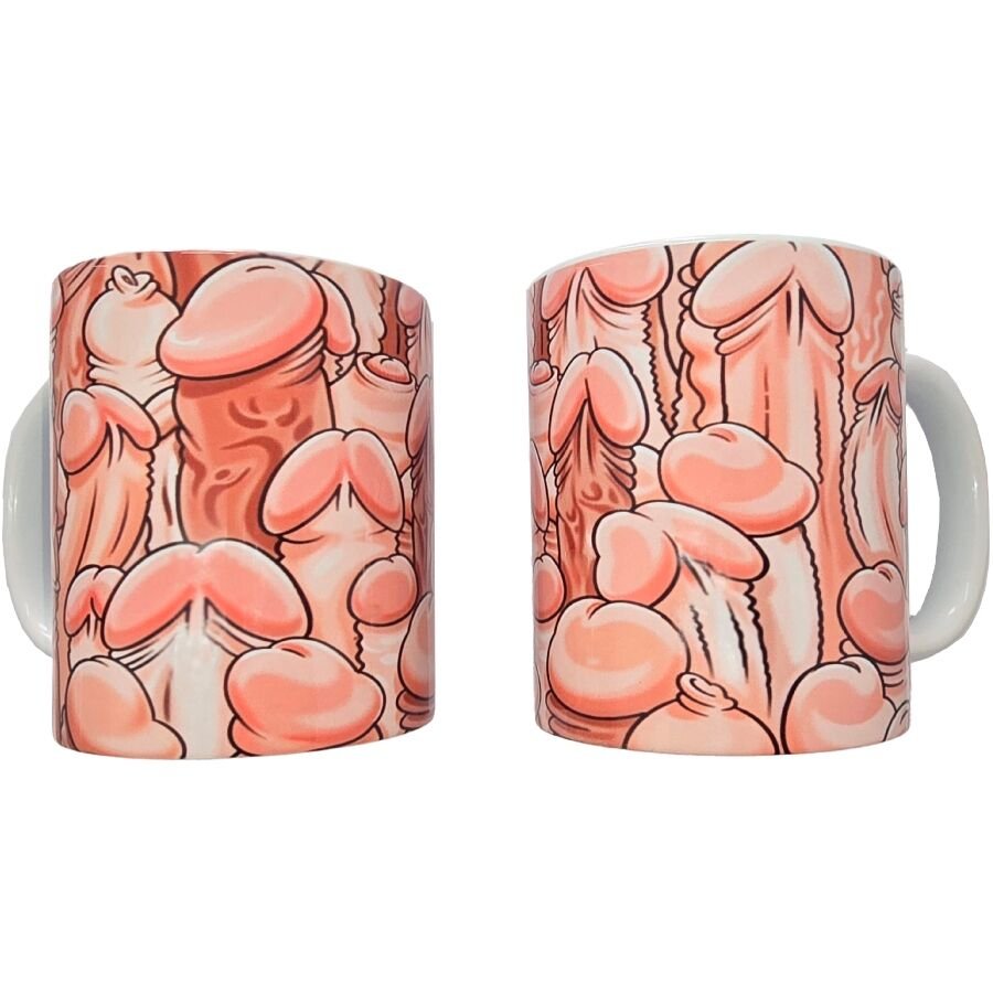DIABLO PICANTE - TASSE PÉNIS COULEUR 370 ML - Gabychou - accessoires coquins humoristiques