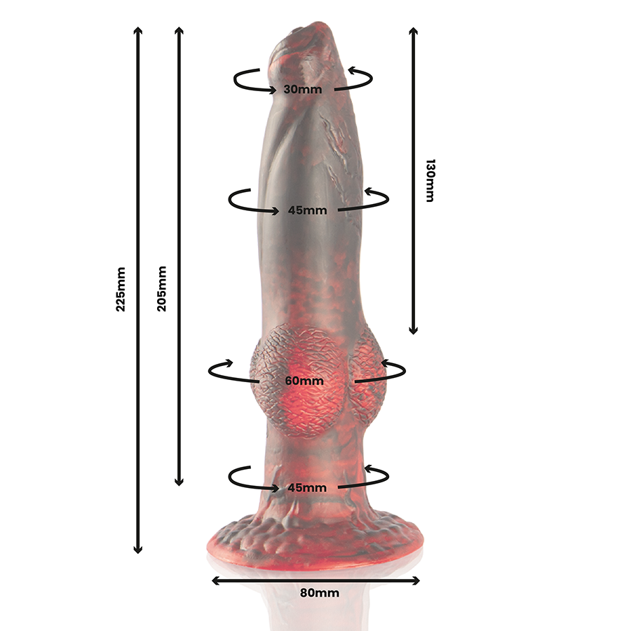 Epic - Gode Titan Prometheus en Flammes avec Télécommande Rechargeable - Gabychou - Vibrateurs à Télécommande