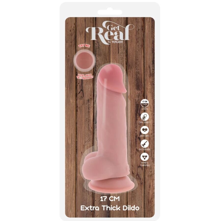 GET REAL - PÉNIS RÉALISTE DE LUXE AVEC TESTICULES EXTRA ÉPAIS DE 17 CM - Gabychou - Godes sans vibration