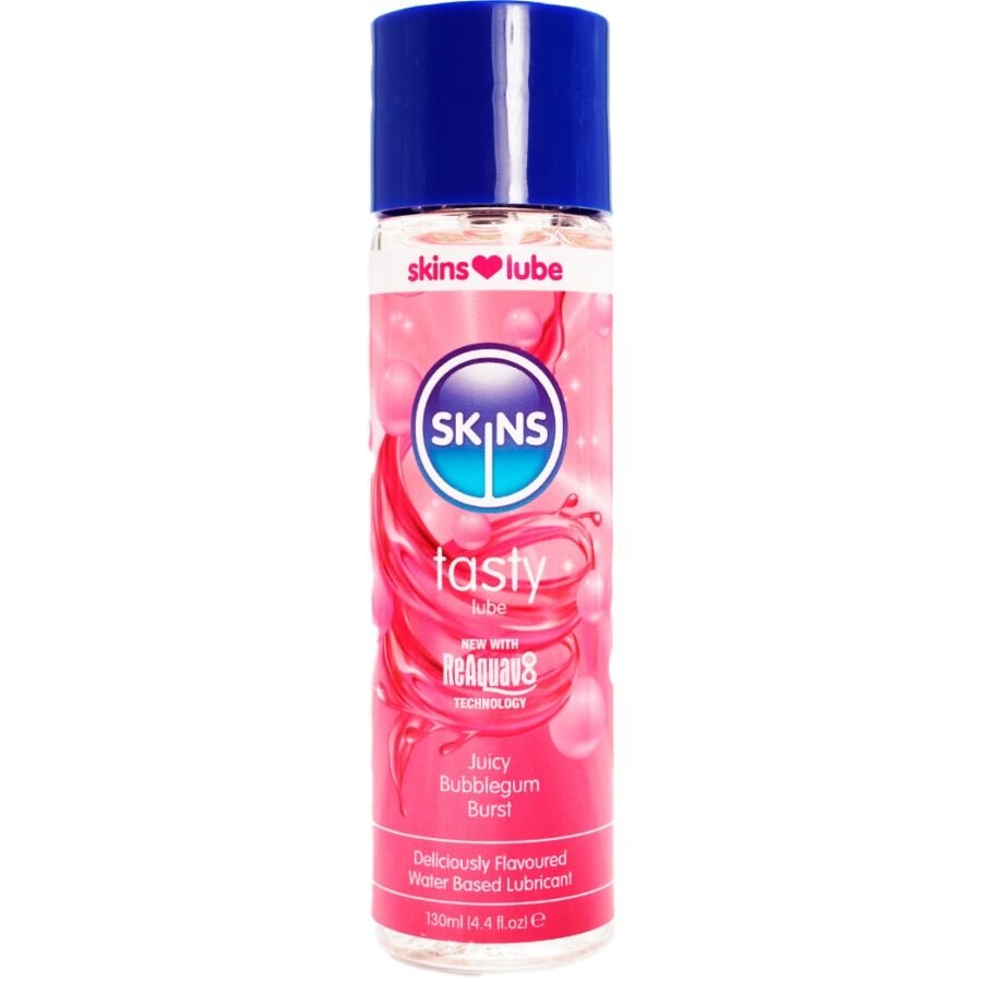 SKINS - LUBRIFIANT À BASE DEAU DÉLICIEUX GOÛT BUBBLEGUM 130 ML - Gabychou - Aux saveurs délicieuses