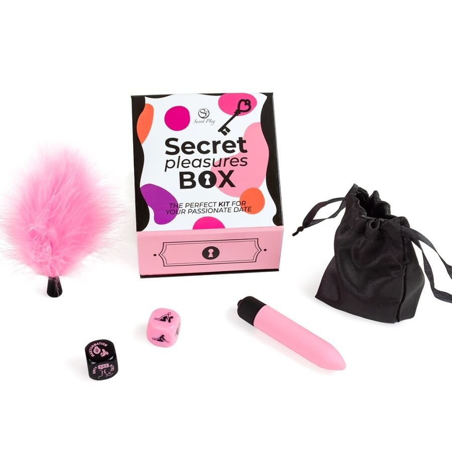 SECRET PLAY - COFFRET DE PLAISIRS POUR COUPLES : DÉS + BALLE VIBRANTE + STYLO À PLUME - Gabychou - Jeux coquin pour couple