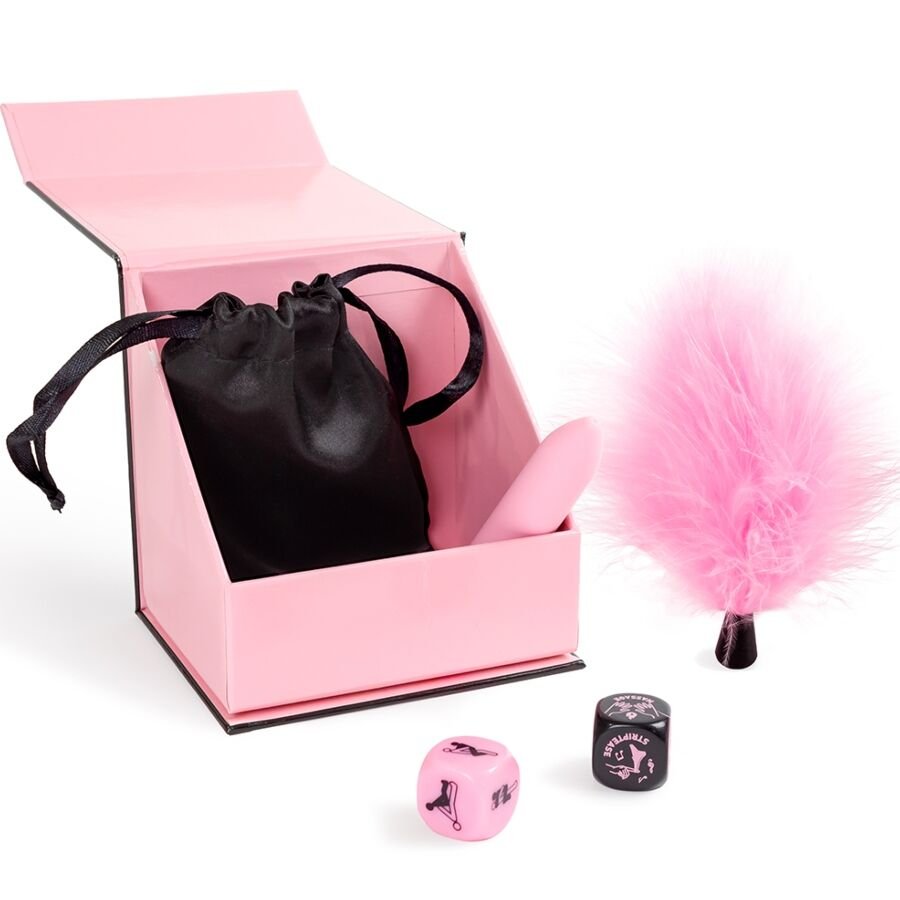 SECRET PLAY - COFFRET DE PLAISIRS POUR COUPLES : DÉS + BALLE VIBRANTE + STYLO À PLUME - Gabychou - Jeux coquin pour couple