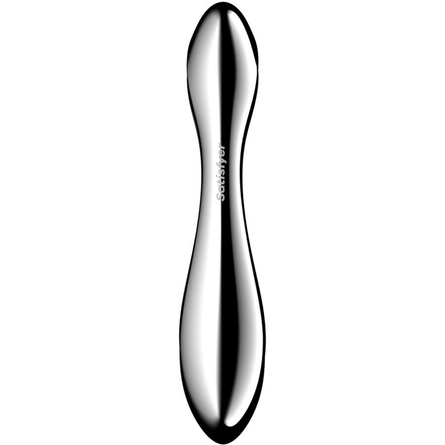 SATISFYER - PURE GRAVITY 2 GODEMICHET DOUBLE EXTRÉMITÉ EN ACIER INOXYDABLE - Gabychou - Godes point G