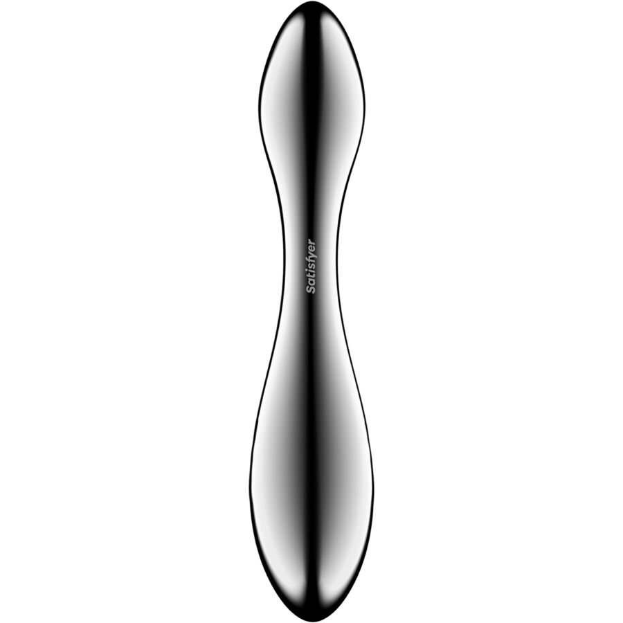 SATISFYER - PURE GRAVITY 3 GODEMICHET DOUBLE EXTRÉMITÉ EN ACIER INOXYDABLE - Gabychou - Godes point G