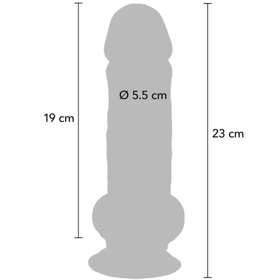 GET REAL - PÉNIS RÉALISTE DE LUXE AVEC TESTICULES EXTRA ÉPAIS DE 23 CM - Gabychou - Godes sans vibration