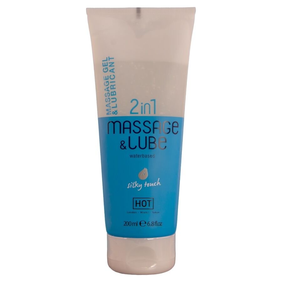 HOT - GEL DE MASSAGE ET DE GLISSE 2 EN 1, TEXTURE SOYEUSE, 200 ML - Gabychou - Bien-être