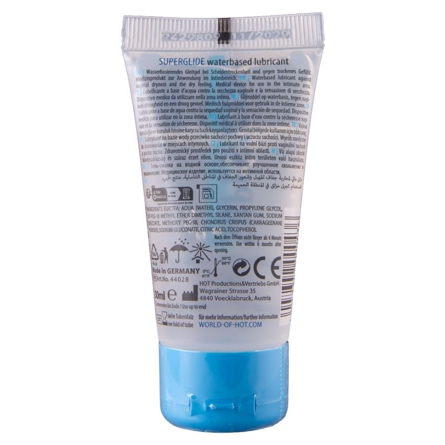 CHAUD - SUPERGLIDE LIQUID PLEASURE LUBRIFIANT À BASE DEAU 30 ML - Gabychou - Bien-être